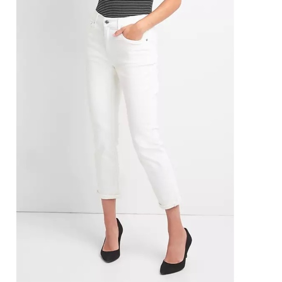GAP Denim - Gap Mid Rise Best Girlfriends Jeans 30T White v747
